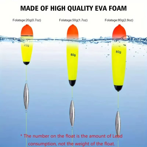 4pcs foam fishing float eva - 4pcs,
